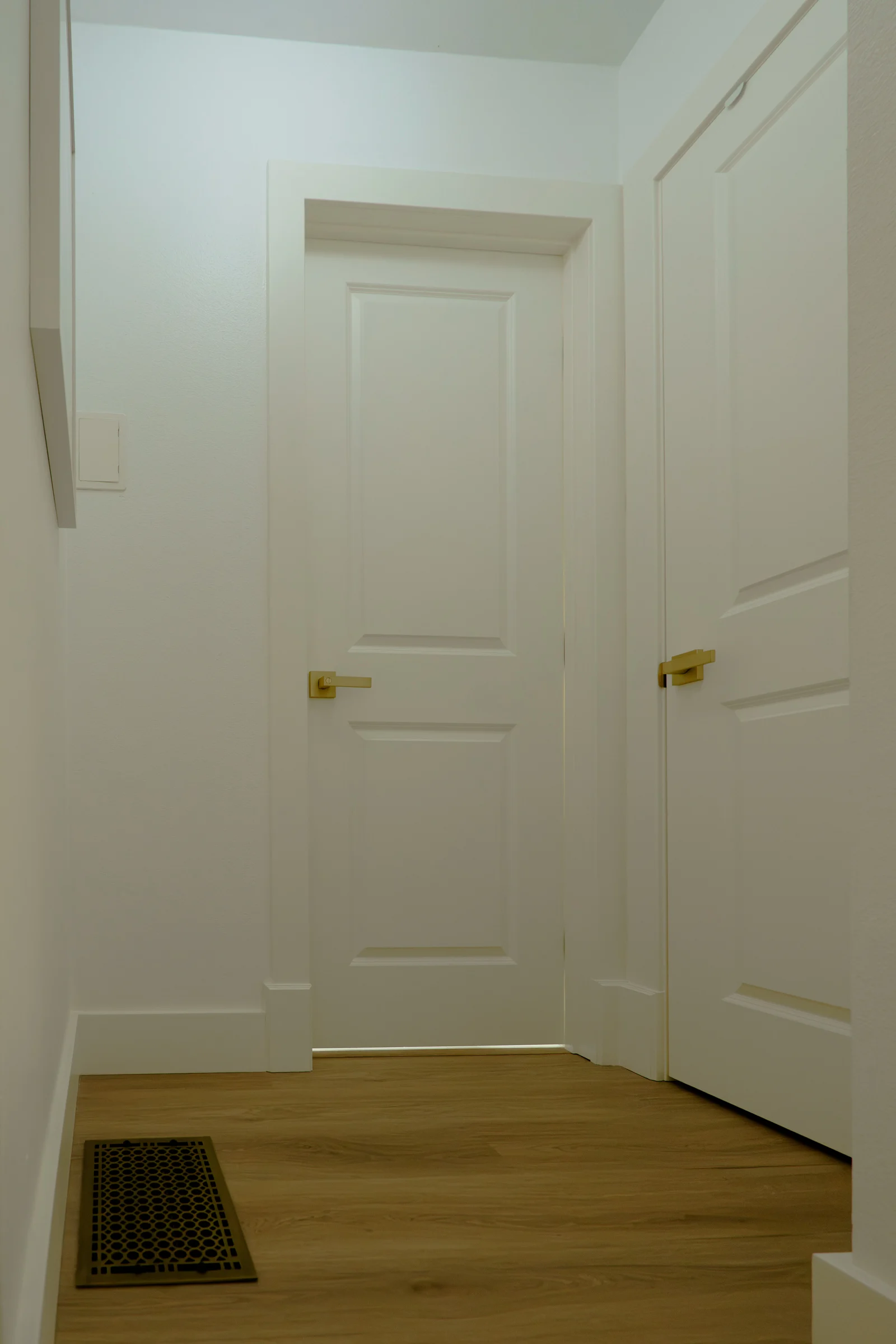 Interior hallway trim with updated doors, casing, and baseboards, Portland OR